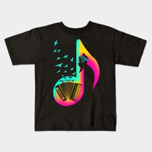 Music Accordion Player Kids T-Shirt